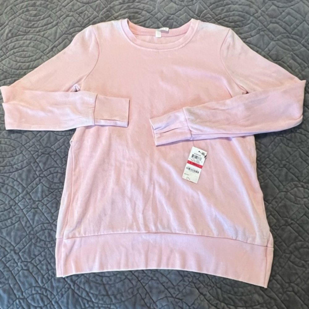IDEOLOGY Activewear Pullover Sweatshirt Top‎ Size X Small Light Pink Cross Back